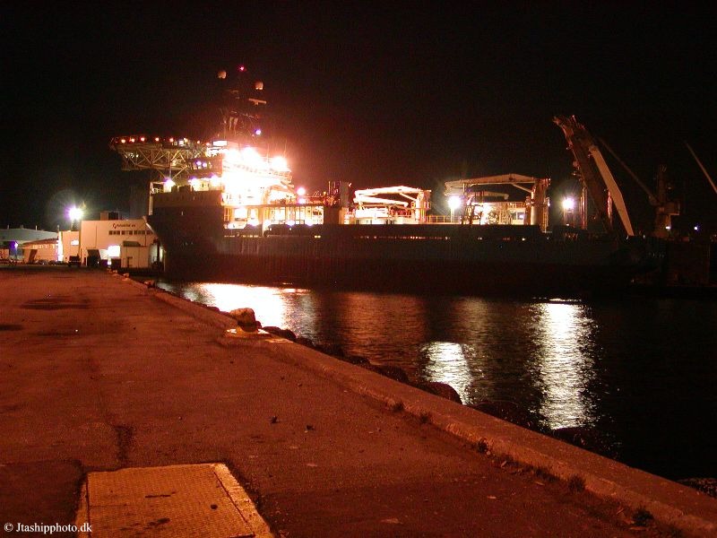 Maersk Recorder by night